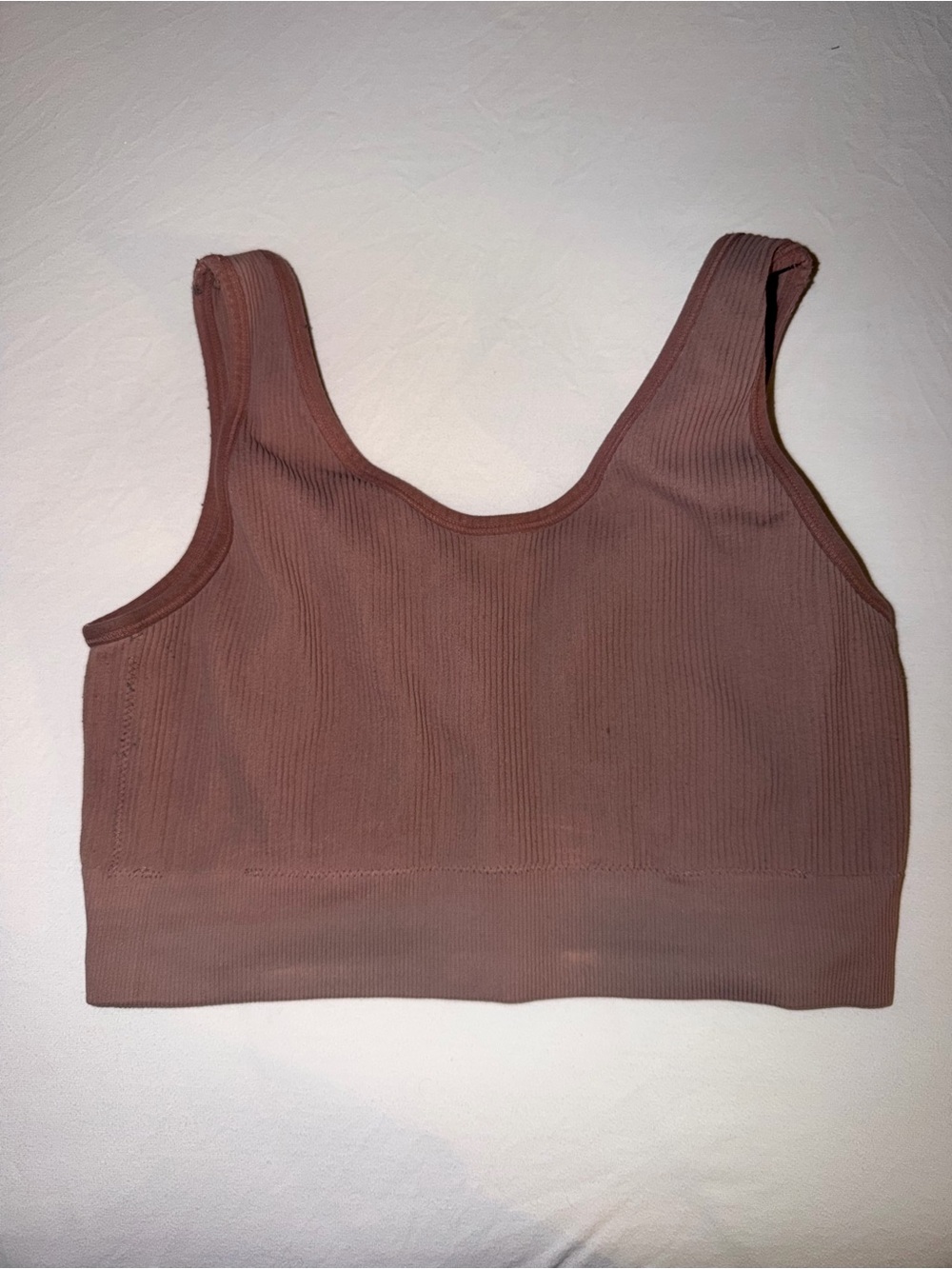 Aerie Seamless Ribbed Scoop Sports Bra - Mauve